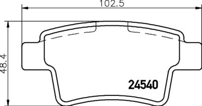 HELLA PAGID 8DB355013361 Bremžu uzliku kompl