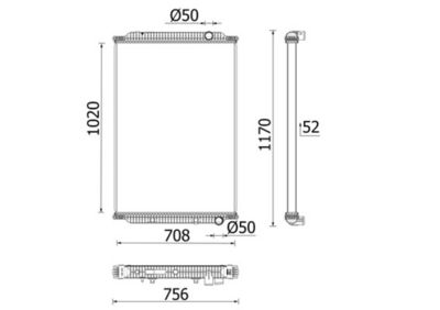 Радиатор, охлаждение двигателя MAHLE CR2742000P