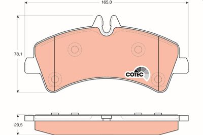 Комплект тормозных колодок, дисковый тормоз TRW GDB1699