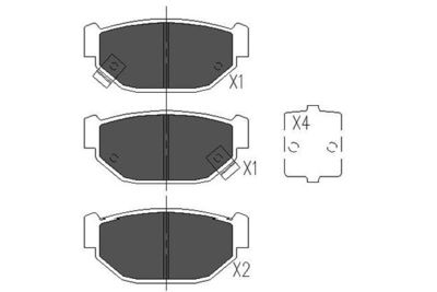 Bremžu uzliku kompl., Disku bremzes KAVO PARTS KBP-8007
