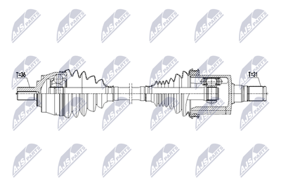 Приводной вал NTY NPW-VV-158