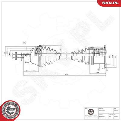 Приводной вал ESEN SKV 40SKV171