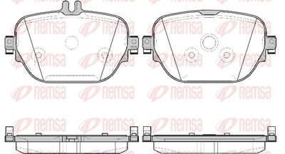 Комплект тормозных колодок, дисковый тормоз REMSA 1725.08