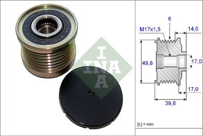 Механизм свободного хода генератора Schaeffler INA 535 0146 10