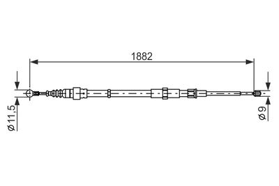 Тросик, cтояночный тормоз BOSCH 1 987 482 193