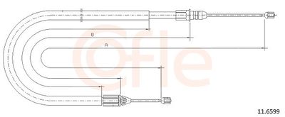 Тросик, cтояночный тормоз COFLE 11.6599