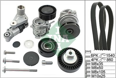 Ūdenssūknis + ķīļrievu siksnas komplekts Schaeffler INA 529 0053 30