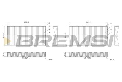 Фильтр, воздух во внутренном пространстве BREMSI FC0859