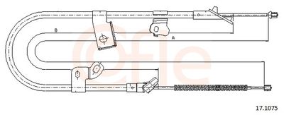 Тросик, cтояночный тормоз COFLE 17.1075