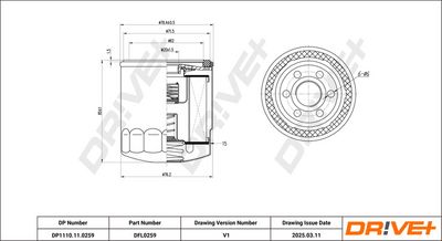 Масляный фильтр Dr!ve+ DP1110.11.0259
