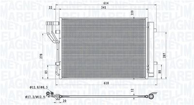 Конденсатор, кондиционер MAGNETI MARELLI 350203805000