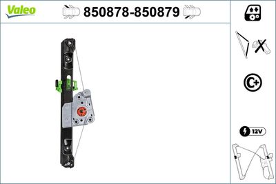 Stikla pacelšanas mehānisms VALEO 850878