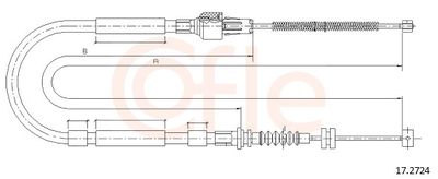 Тросик, cтояночный тормоз COFLE 17.2724