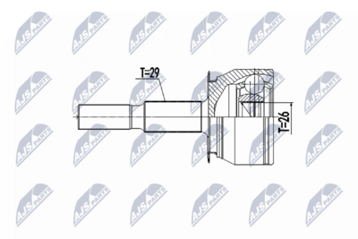 Шарнирный комплект, приводной вал NTY NPZ-NS-099