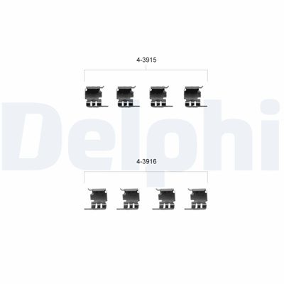 Piederumu komplekts, Disku bremžu uzlikas DELPHI LX0348