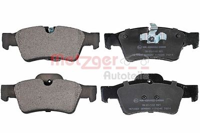 Bremžu uzliku kompl., Disku bremzes METZGER 1170345