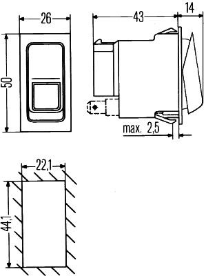 Slēdzis HELLA 6RH 007 832-411