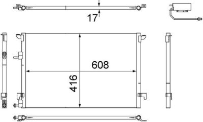 Конденсатор, кондиционер MAHLE AC 498 000S
