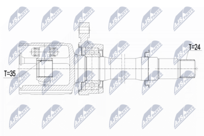 Шарнирный комплект, приводной вал NTY NPW-CT-126