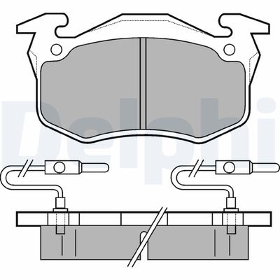 Комплект тормозных колодок, дисковый тормоз DELPHI LP350