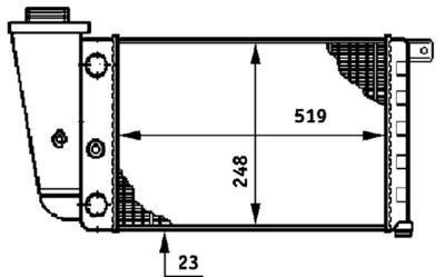 Radiators, Motora dzesēšanas sistēma MAHLE CR617000S