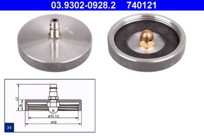 Штуцер для удаления воздуха ATE 03.9302-0928.2