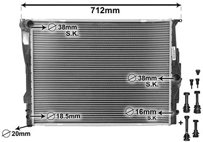 Radiators, Motora dzesēšanas sistēma VAN WEZEL 06002303