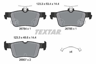 Bremžu uzliku kompl., Disku bremzes TEXTAR 2678401