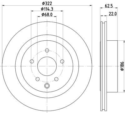 Bremžu diski HELLA PAGID 8DD 355 120-551