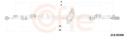Трос, механическая коробка передач COFLE 92.2CB.RE008