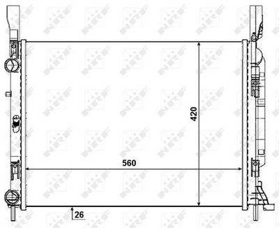 Радиатор, охлаждение двигателя NRF 53004