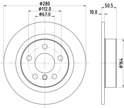 Bremžu diski HELLA PAGID 8DD 355 122-661
