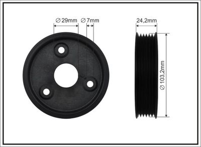 Ременный шкив, насос гидроусилителя CAFFARO 500322