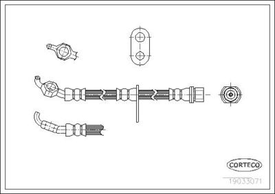 Bremžu šļūtene CORTECO 19033071
