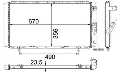 Радиатор, охлаждение двигателя MAHLE CR 426 000S