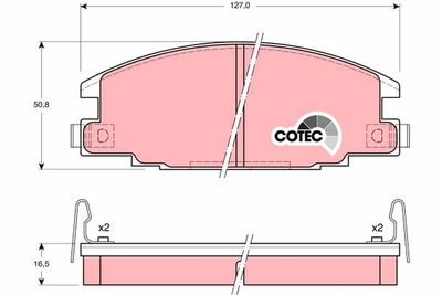Комплект тормозных колодок, дисковый тормоз TRW GDB870