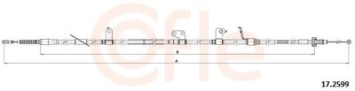 Тросик, cтояночный тормоз COFLE 92.17.2599