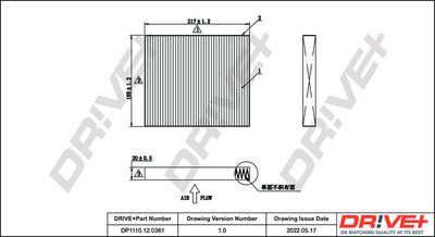 Фильтр, воздух во внутренном пространстве Dr!ve+ DP1110.12.0361