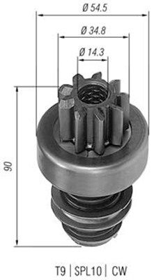 Ведущая шестерня, стартер MAGNETI MARELLI 940113020084