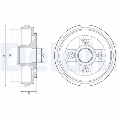 Bremžu trumulis DELPHI BF584