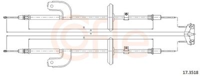 Тросик, cтояночный тормоз COFLE 92.17.3518