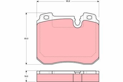 Bremžu uzliku kompl., Disku bremzes TRW GDB1161