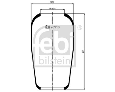 Pneimoatsperes spilvens, Pneimopiekare FEBI BILSTEIN 20916
