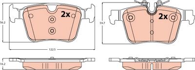 Bremžu uzliku kompl., Disku bremzes TRW GDB2532