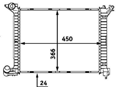 Radiators, Motora dzesēšanas sistēma MAHLE CR 532 000P