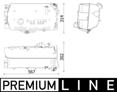 MAHLE CRT97000P Kompensācijas tvertne, Dzesēšanas šķidrums