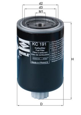 Топливный фильтр KNECHT KC 191