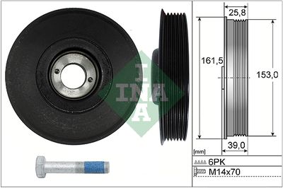 Комплект ременных шкивов, коленчатый вал Schaeffler INA 544 0039 20