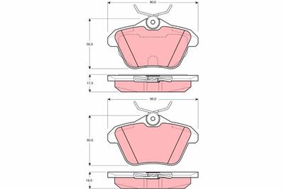 Bremžu uzliku kompl., Disku bremzes TRW GDB1315