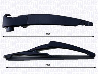 Stikla tīrītāju sviru kompl., Stiklu tīrīšanas sistēma MAGNETI MARELLI 000723180471